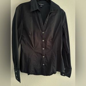 Banana Republic button down shirt blouse black size 6